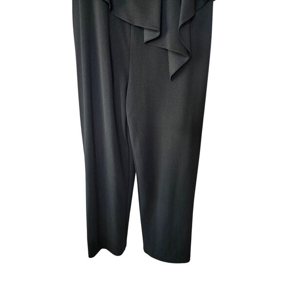 ADRIANNA PAPELL Womens Black Gathered Short Sleeve Surplice Neckline Cocktail Wi - Picture 13 of 16